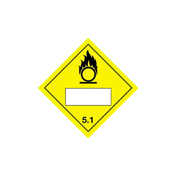 Oxidising & 5.1 Hazard Warning Diamond Placards