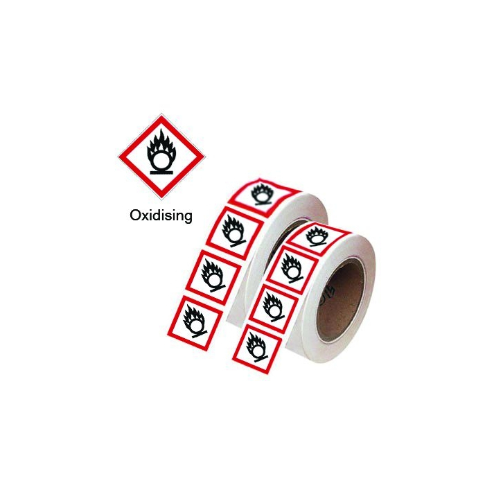 Oxidising GHS Symbols On-a-Roll Of 250