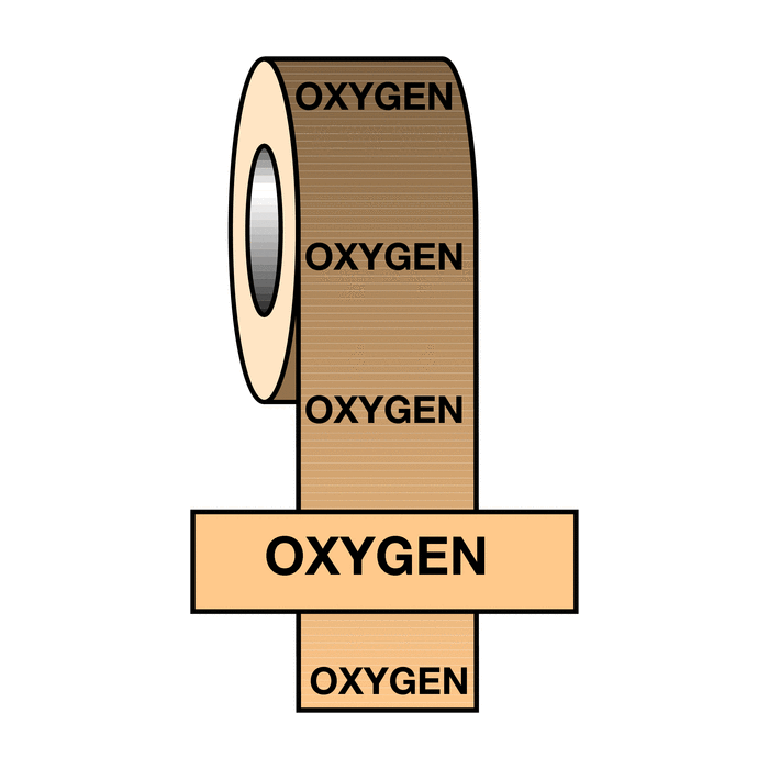 Oxygen Pipeline Marking Information Tape