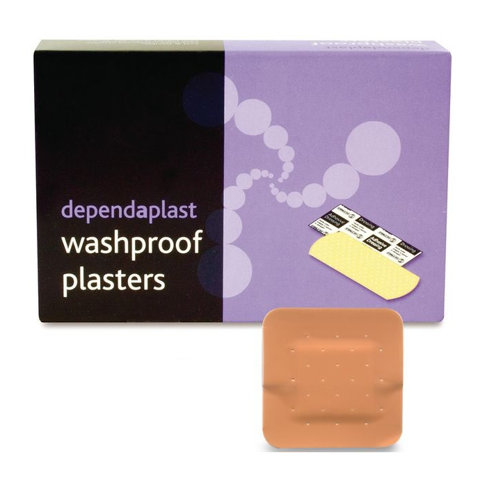 Pink Washproof Square Plasters In Box Of 100