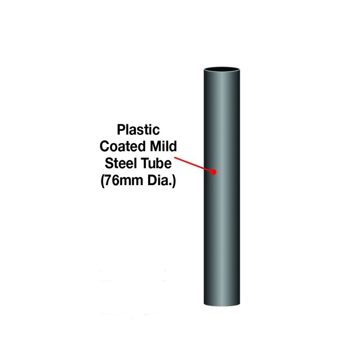 Plastic Coated Post 3.75m High In Black 76mm Diamete