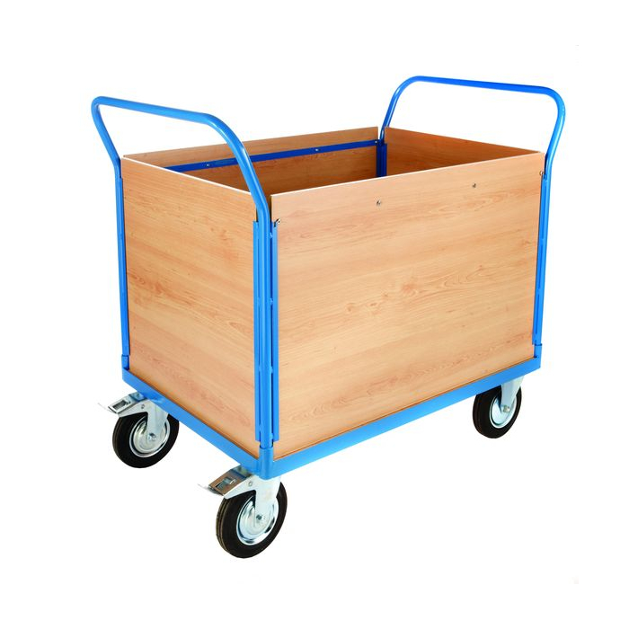 Platform Trolley with 4 Plywood Sides 