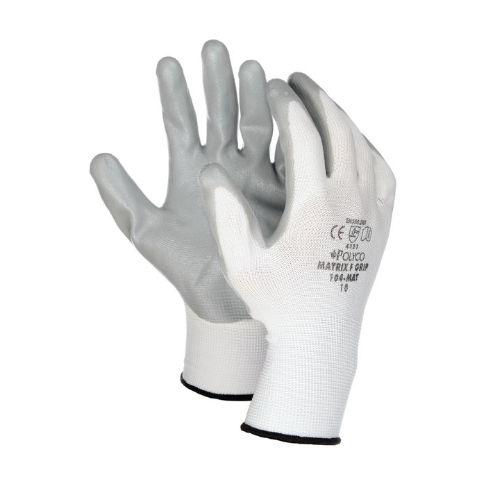 Polyco® Matrix F White Seamless Grip Gloves