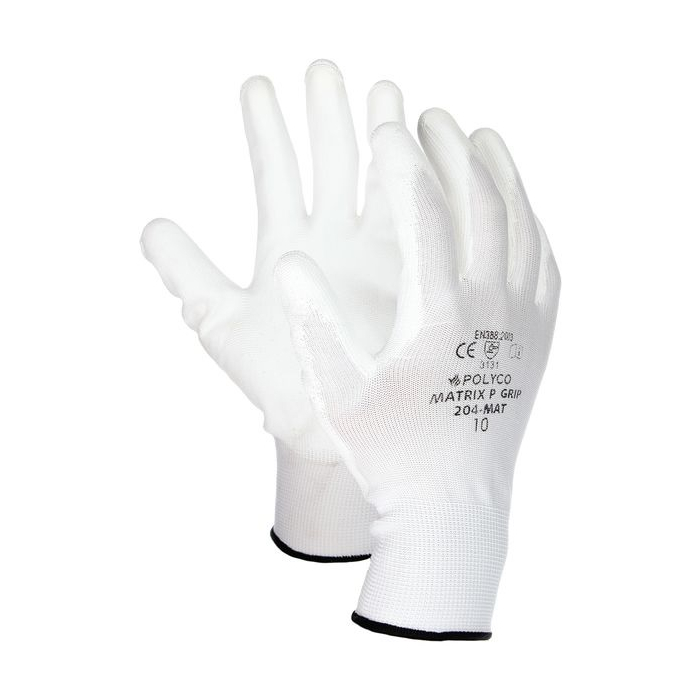 Polyco Matrix P Protective Grip Gloves White