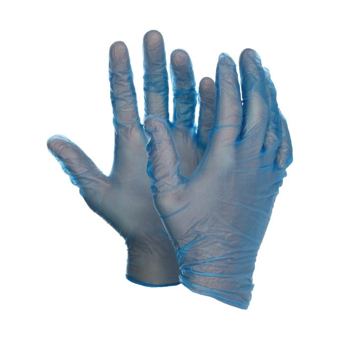Polyco® Powder Free Blue Vinyl Food Industry Gloves