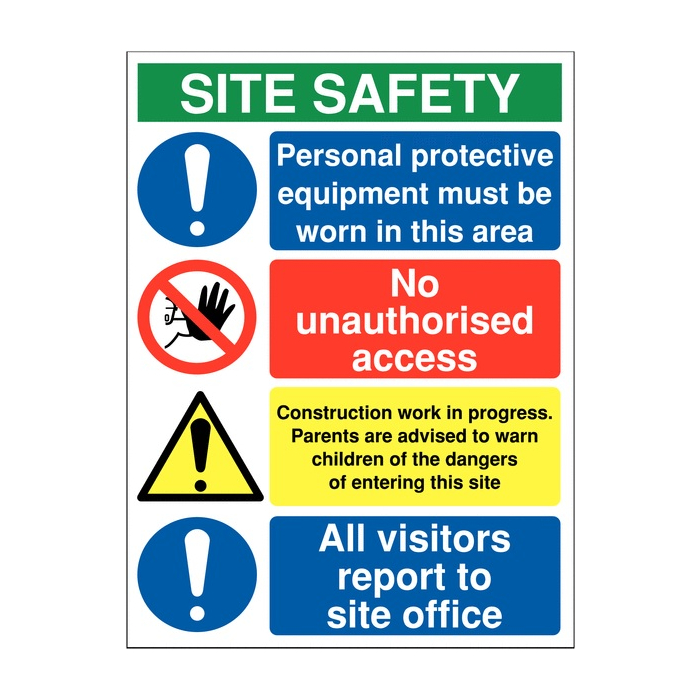PPE Must Be Worn Construction Site Sign