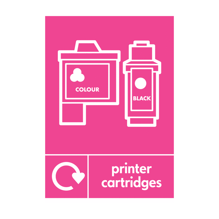 Printer Cartridges WRAP Recycling Sign