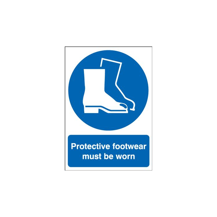 Protective Footwear Must Be Worn Polycarbonate Sign
