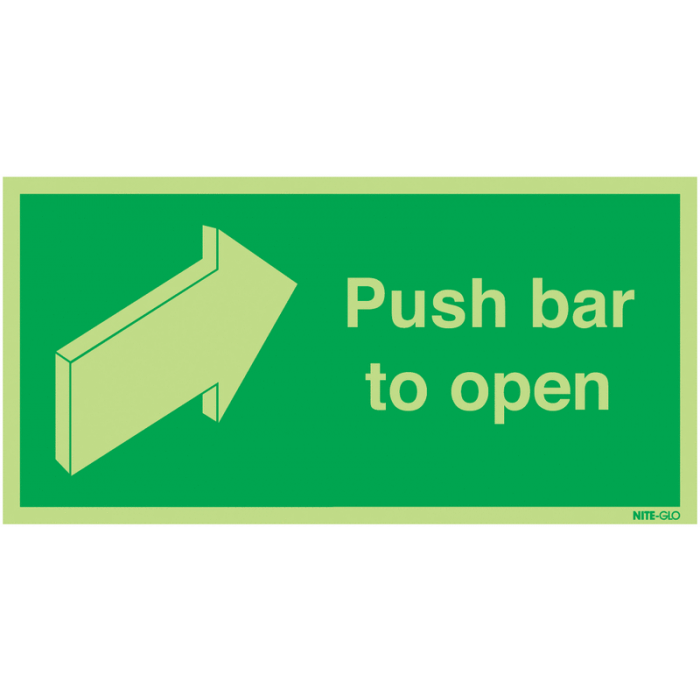 Push Bar To Open Nite-Glo Signs