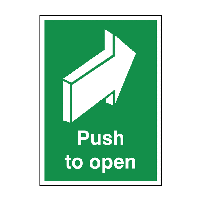 Push To Open Door Sign