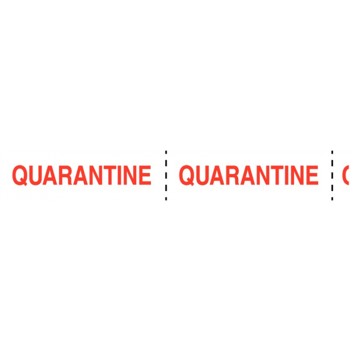 Quarantine Quality Control Printed Label Tape