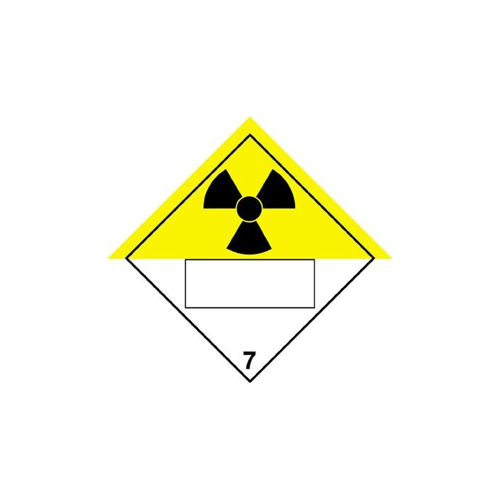 Radioactive & 7 Hazard Warning Diamond Placards