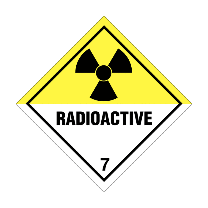 Radioactive And Number 7 Hazard Warning Diamonds