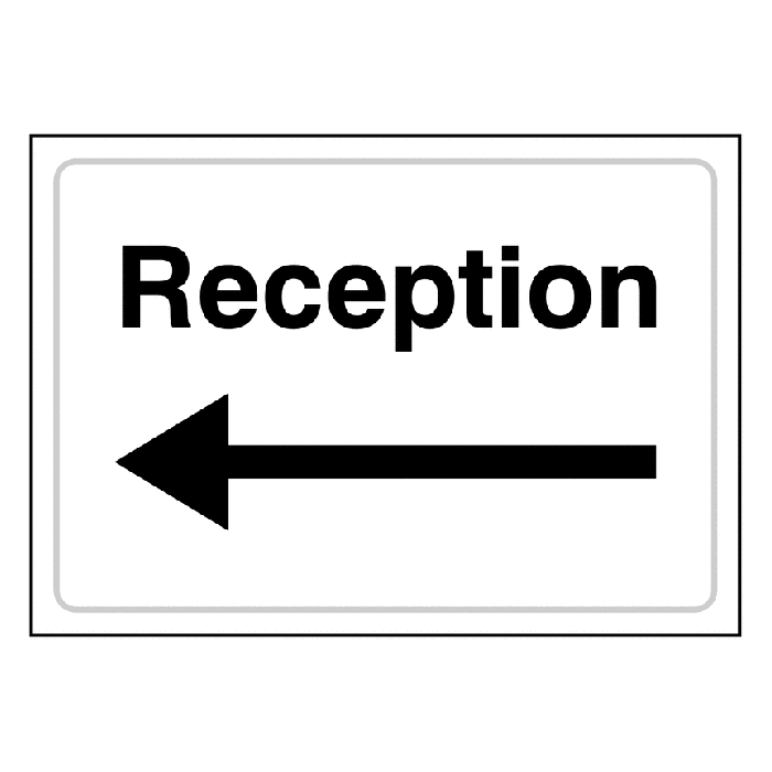 Reception Arrow Left Sign