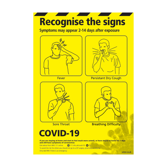 Recognise The Signs COVID-19 Workplace Signs