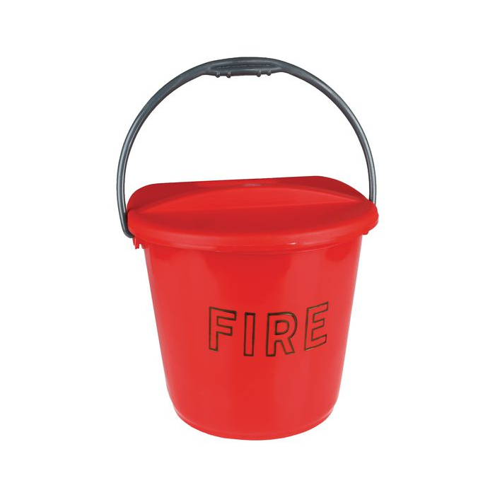 Red Moulded Plastic Fire Buckets