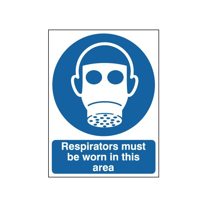 Respirators Must Be Worn In This Area Signs