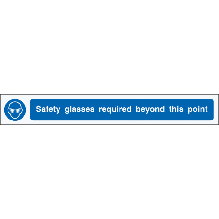Safety Glasses Required Floor Marking Strips