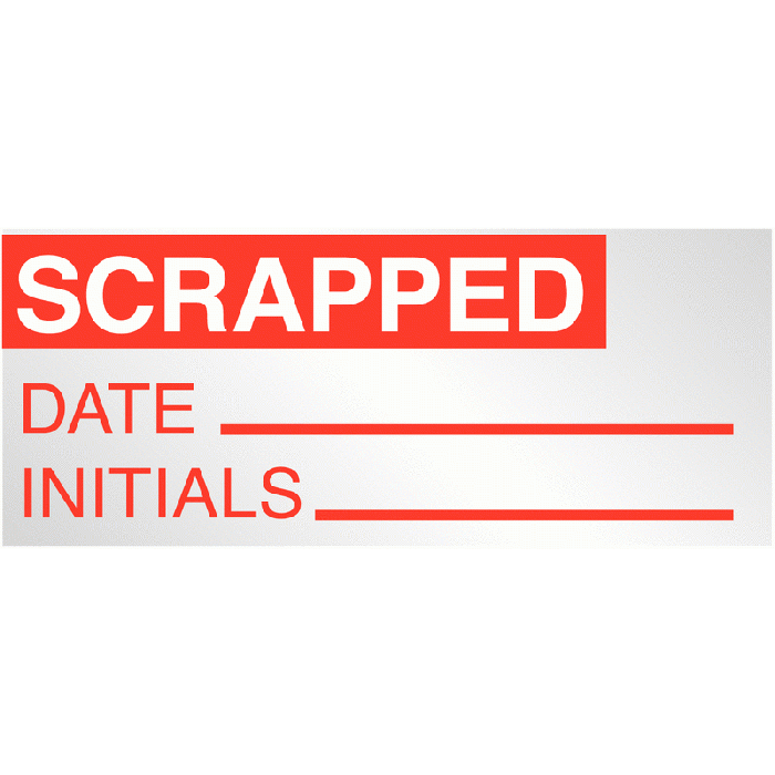 Scrapped Date Initials Foil Write On Labels