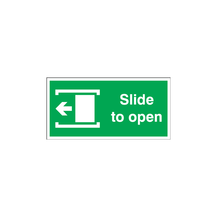 Slide To Open Arrow Left Sign