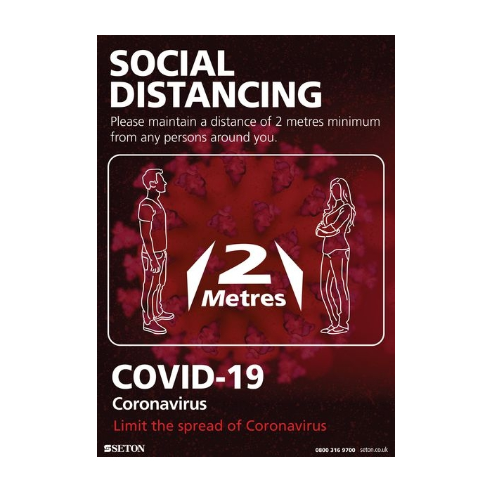 Social Distancing Please Keep Distance Of 2 Metres Posters
