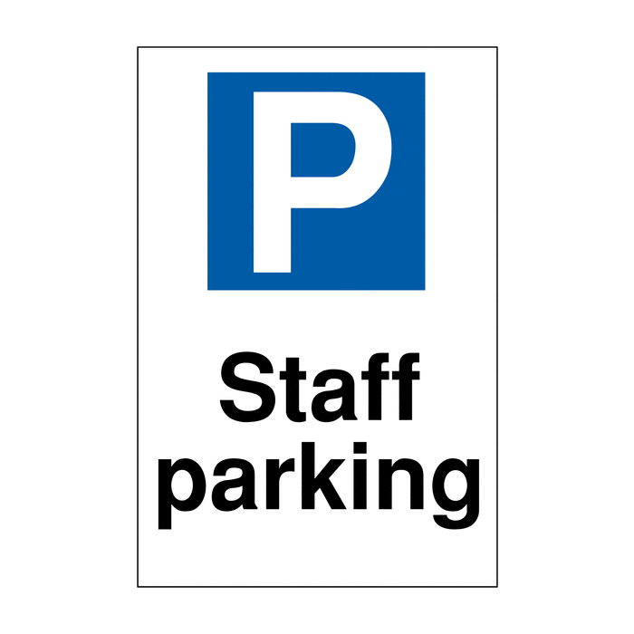 Staff Parking Sign Reserved Parking For Staff Signs