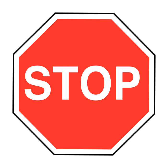 Stop Hexagonal Reflective Traffic Information Signs