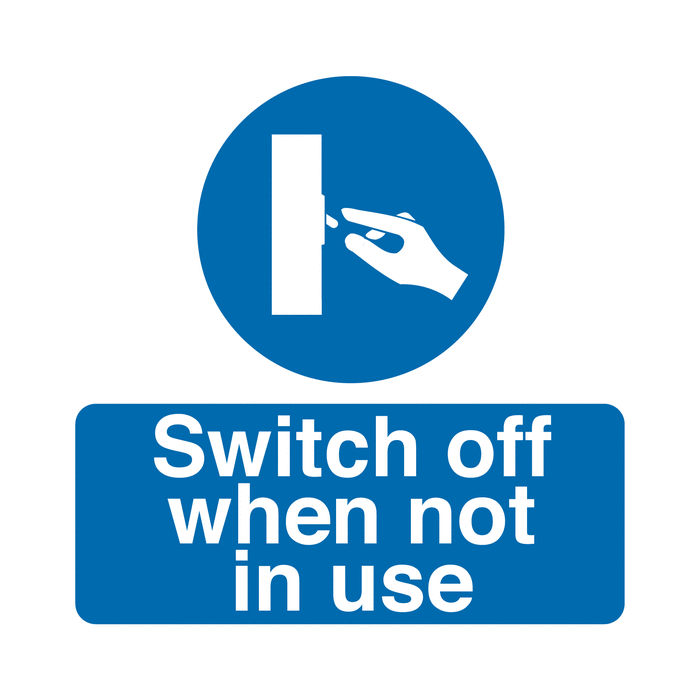 Switch Off When Not In Use Safety Label Pack