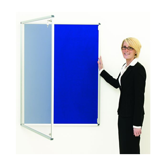 Tamper Proof Fire Retardant Notice Boards With Blue Fabric Style OFF950
