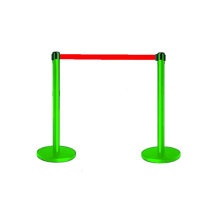 Tensabarrier® Green Post With Red Webbing