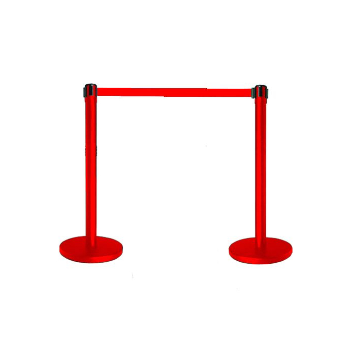 Tensabarrier® Red Post With Red Webbing