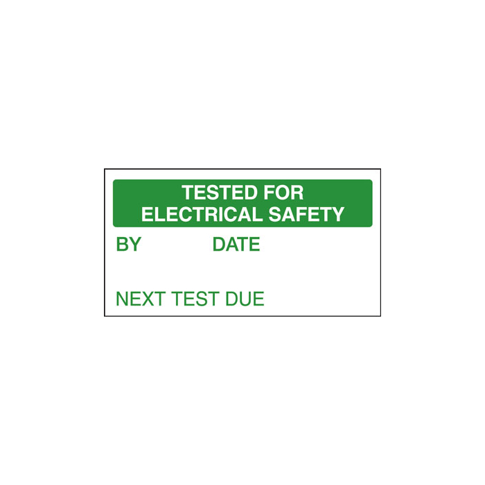 Tested For Electrical Safety Quality Control Label