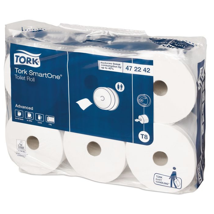 Tork® Smart One Toilet Tissue Rolls Pack of 6 Rolls