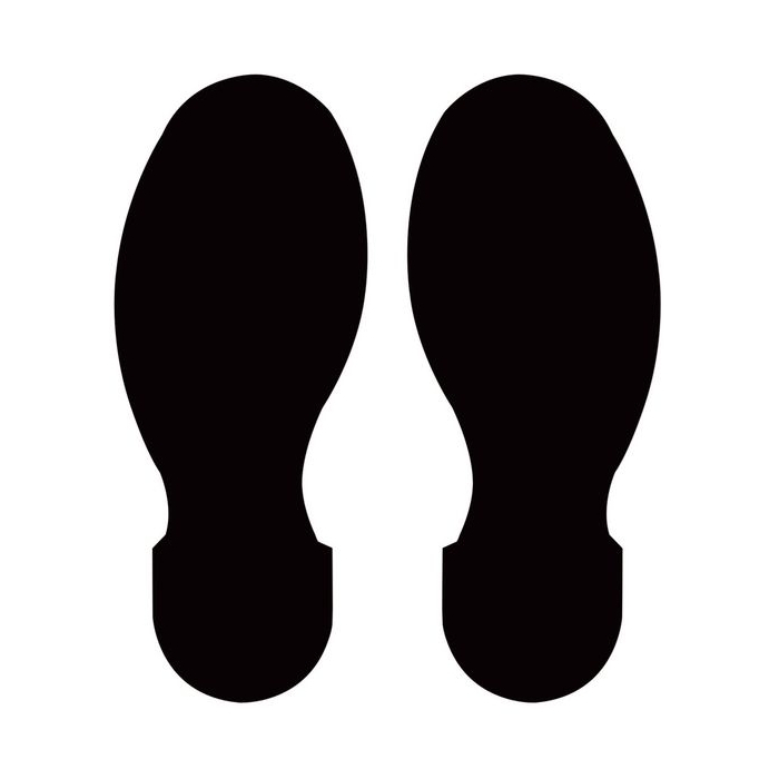Toughstripe™ Footprints Floor Marking Tape Colour Black