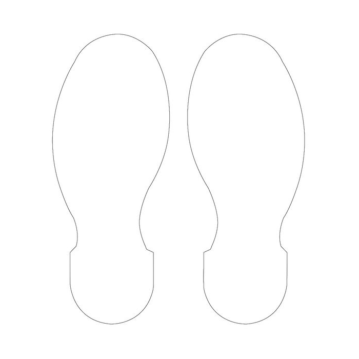 Toughstripe™ Footprints Floor Marking Tape Colour White