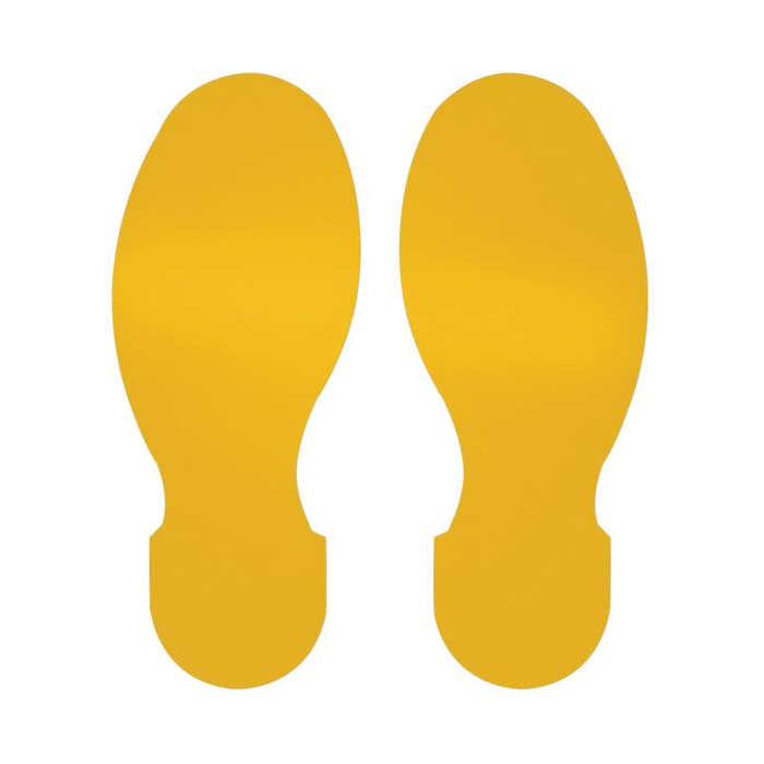 Toughstripe™ Footprints Floor Marking Tape Colour Yellow