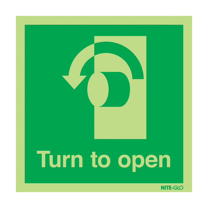 Turn Anti-Clockwise To Open Nite-Glo Signs