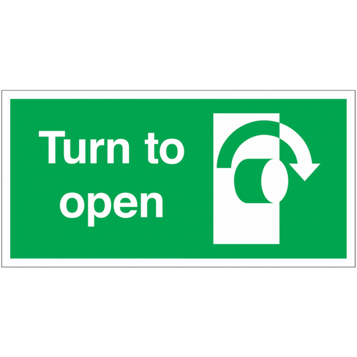 Turn To Open Clockwise Symbol Sign