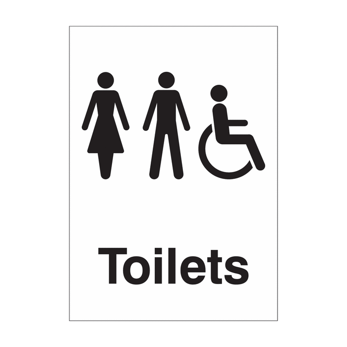 Unisex Accessible Toilet Door Sign