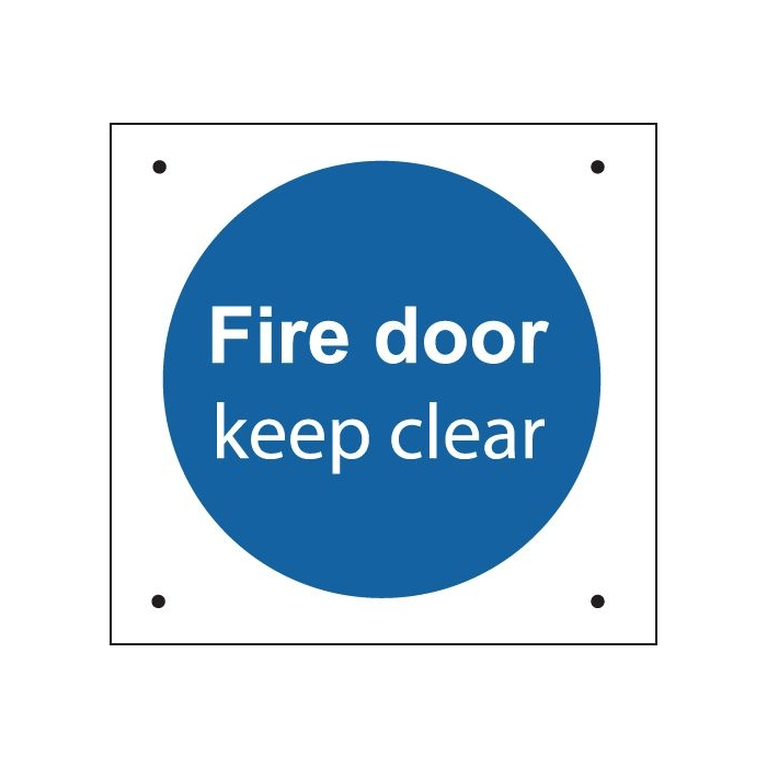 Vandal Resistant Fire Door Keep Clear Signs