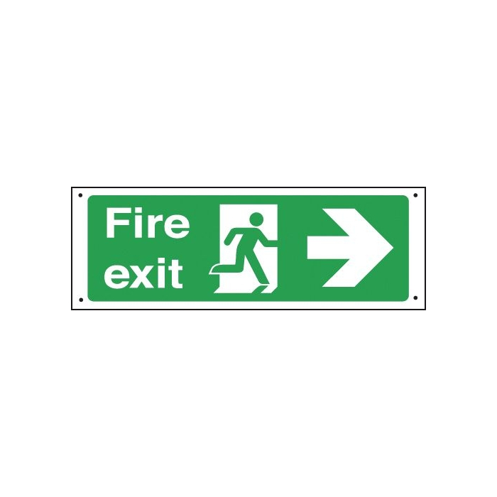 Vandal Resistant Fire Exit Arrow Right Sign