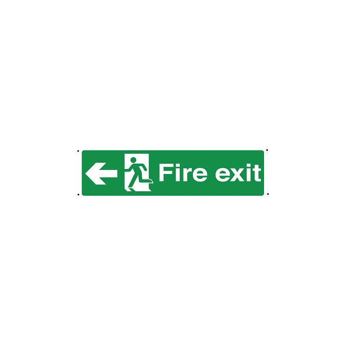 Vandal Resistant Fire Exit Sign With Arrow Left