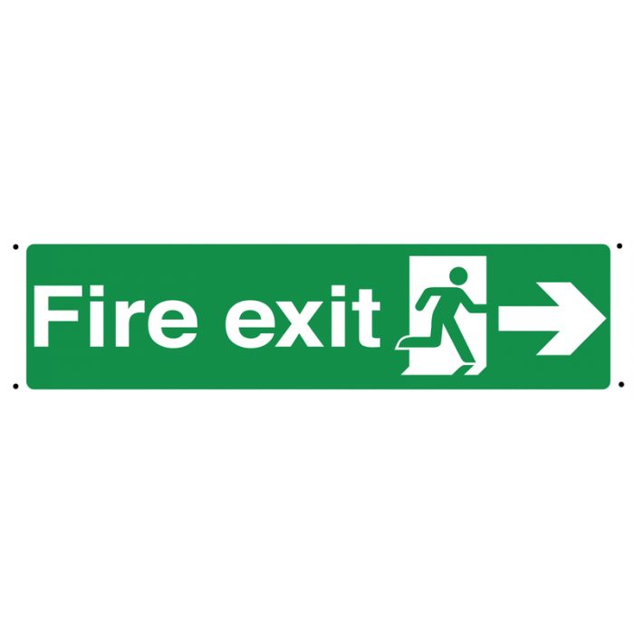 Vandal Resistant Fire Exit Signs With Arrow Right