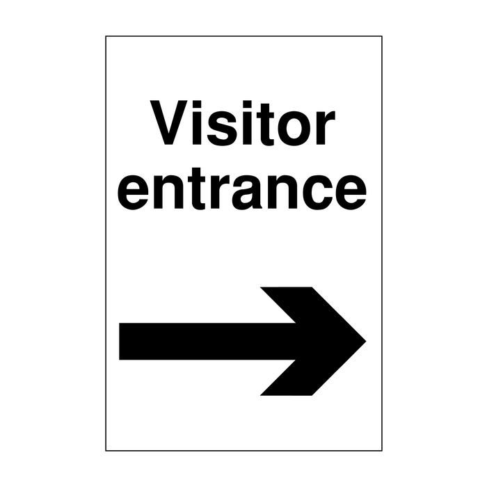 Visitor Entrance Arrow Right Signs