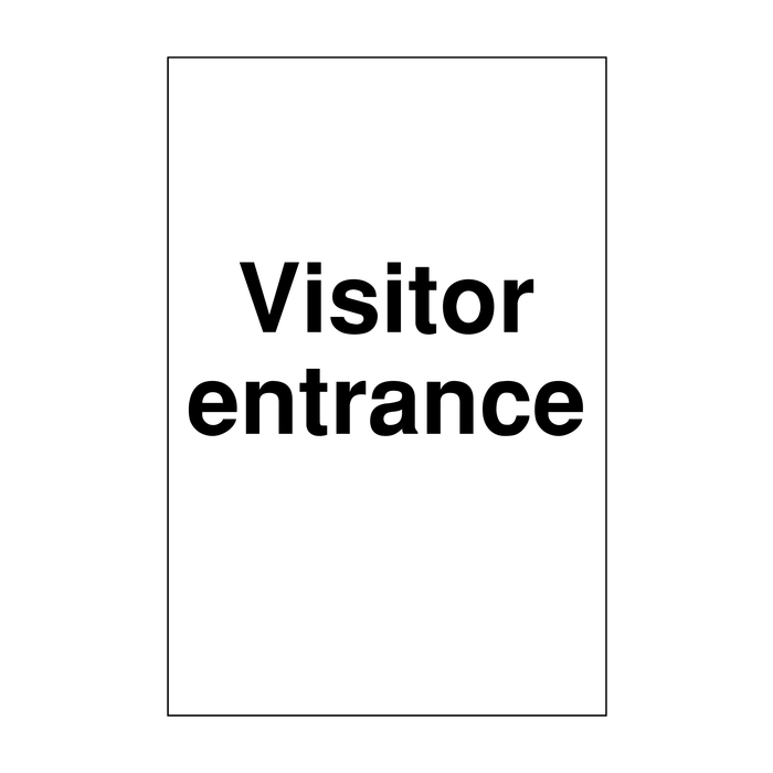 Visitor Entrance Visitor Parking Visitor Entrance Sign