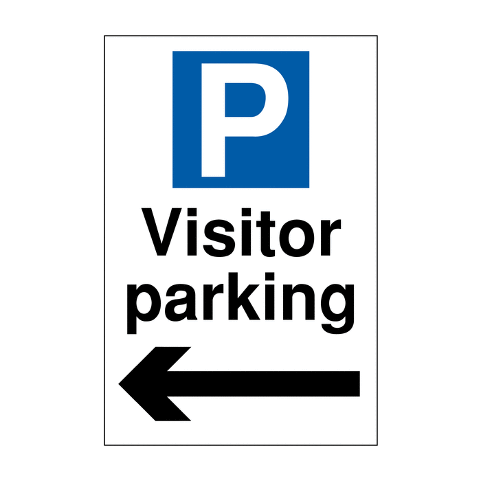 Visitor Parking Sign With Arrow Left Visitor Parking Sign