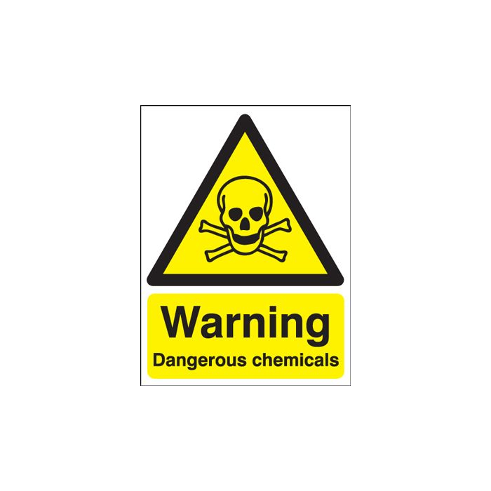 Warning Dangerous Chemicals Reflective Sign