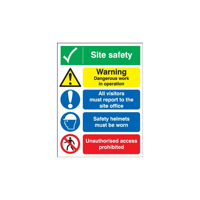 Construction Site Outdoor Aluminium Safety Sign