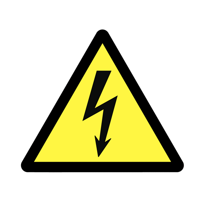 Electricity Symbol Vinyl Safety Labels On-a-Roll