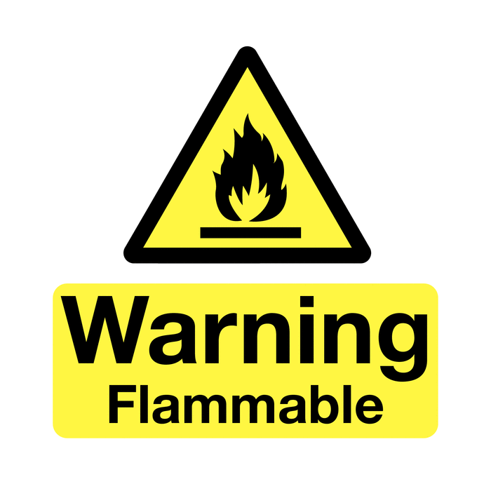 Warning Flammable Safety Labels 10 Pack